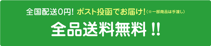 全国配送０円！ 発送から１営業日でポストにお届け！ 全品送料無料!!速達発送!!