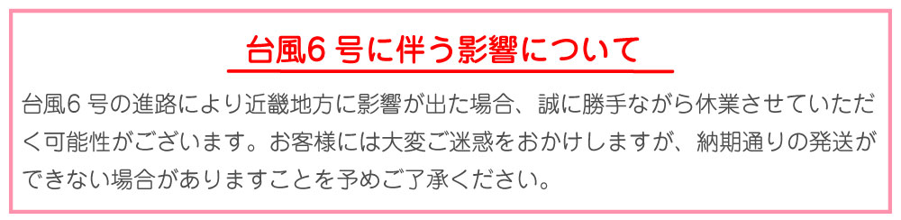 台風の影響について